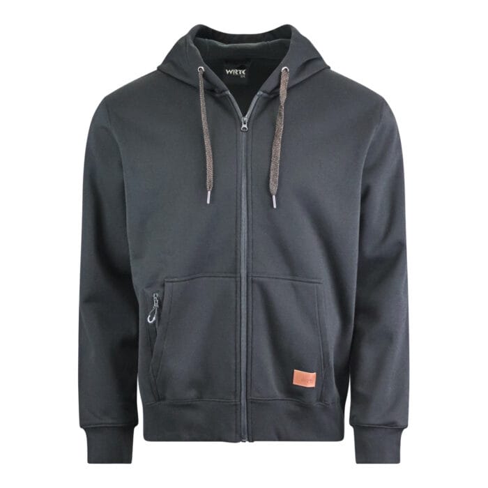 Sweat à capuche laminé entièrement zippé pour hommes – Image 2