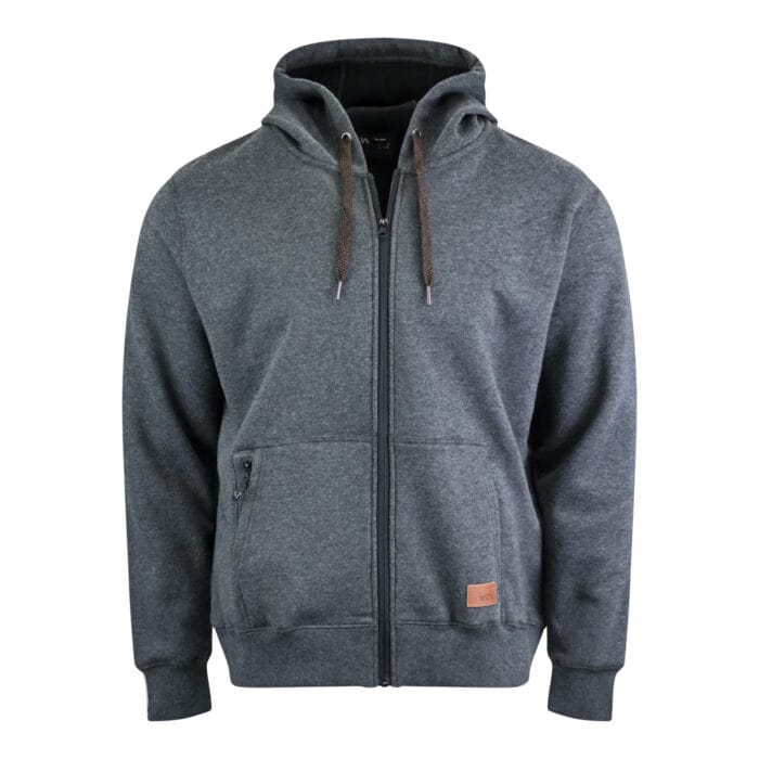 Sweat à capuche laminé entièrement zippé pour hommes – Image 3