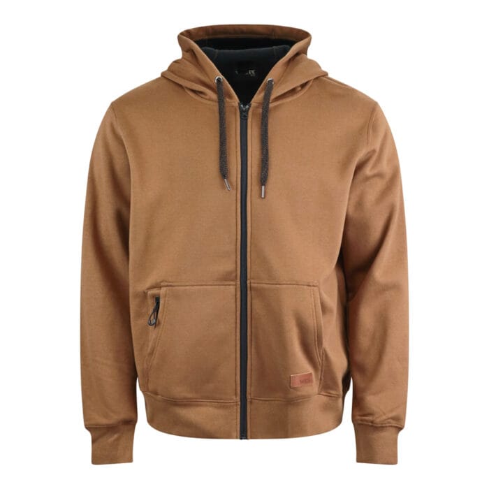 Sweat à capuche laminé entièrement zippé pour hommes