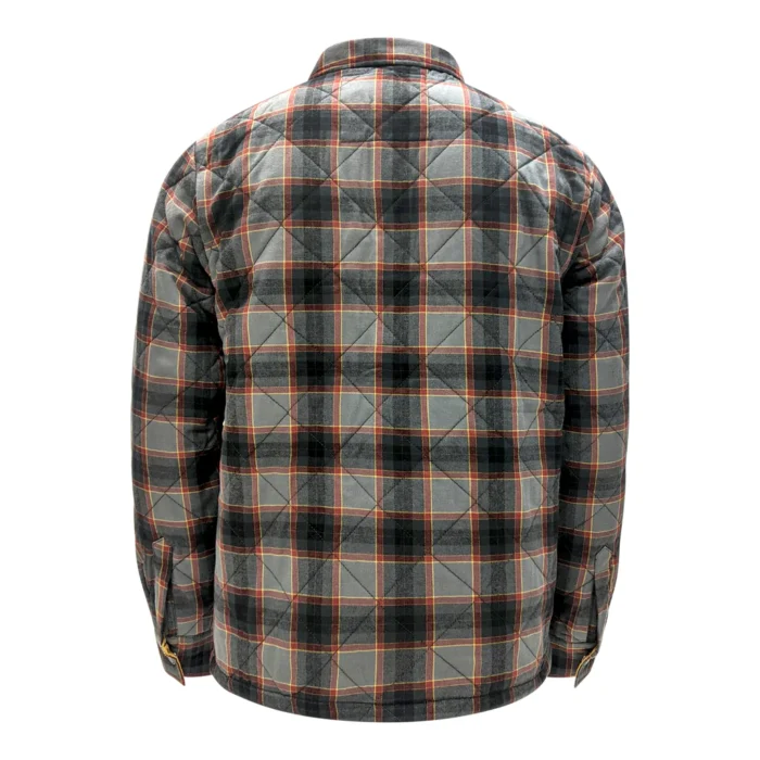 Veste en flanelle matelassée pour hommes avec fermeture à bouton-pression - Image 2
