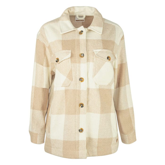 Veste à carreaux pour dames Version courte